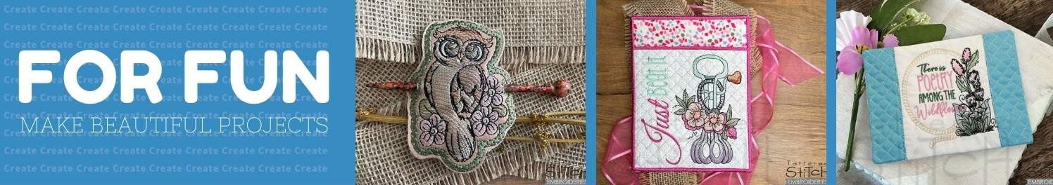 In the hoop embroidery designs.